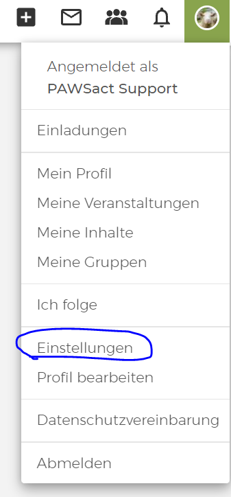 Account Einstellungen