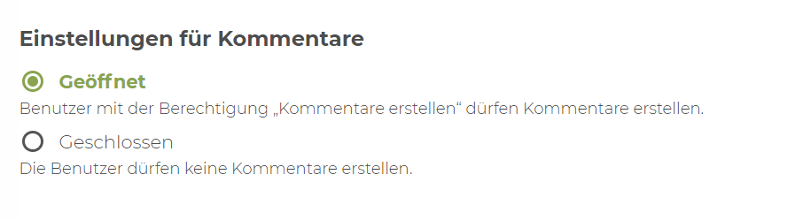 Kommentarfunktion