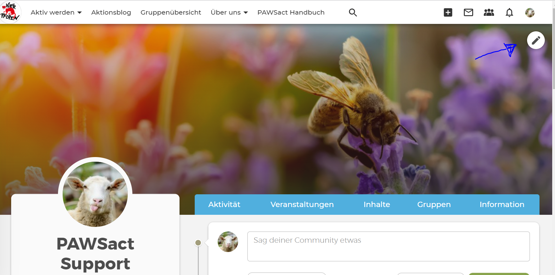 Stiftsymbol im Profil